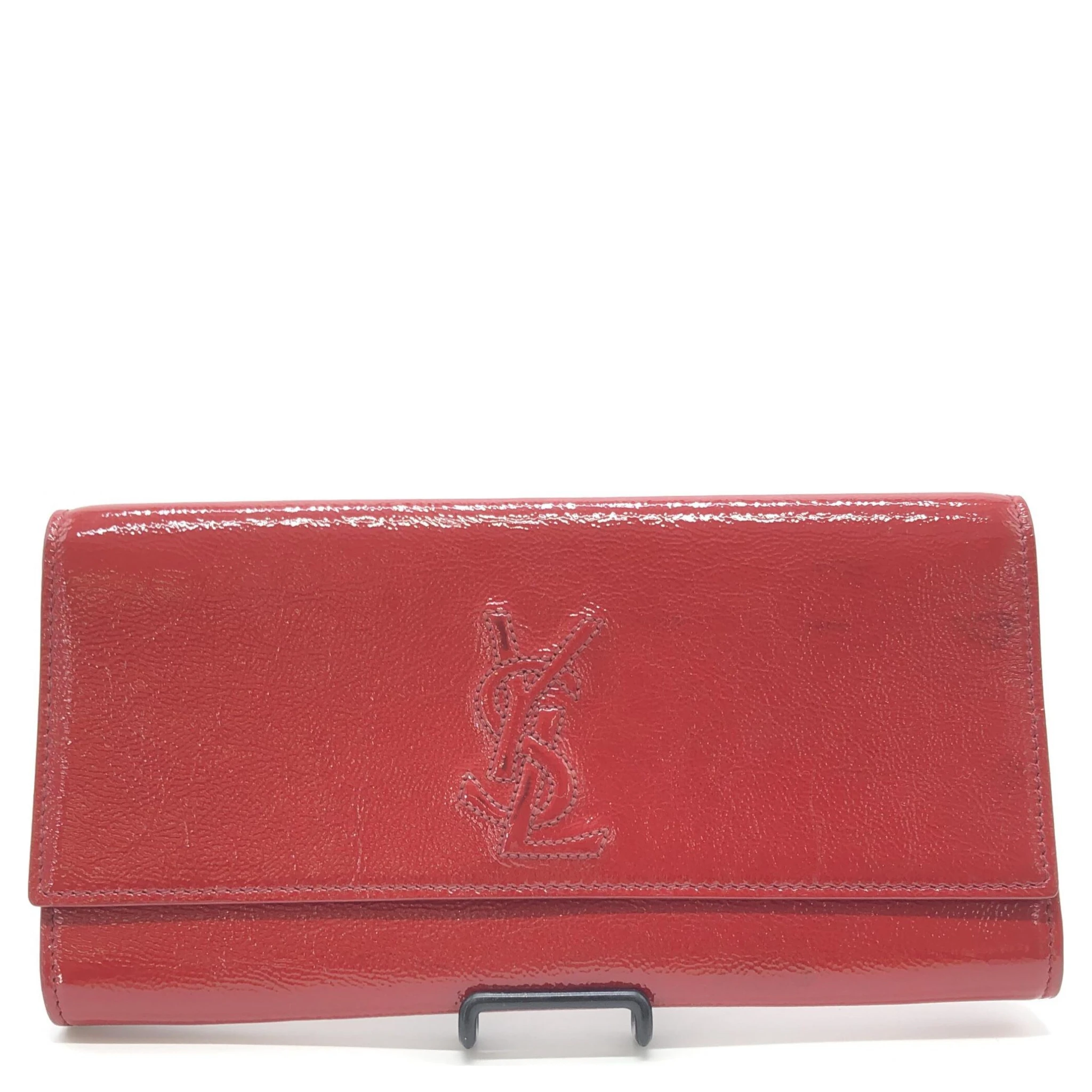 Red Patent Leather Clutch Bag