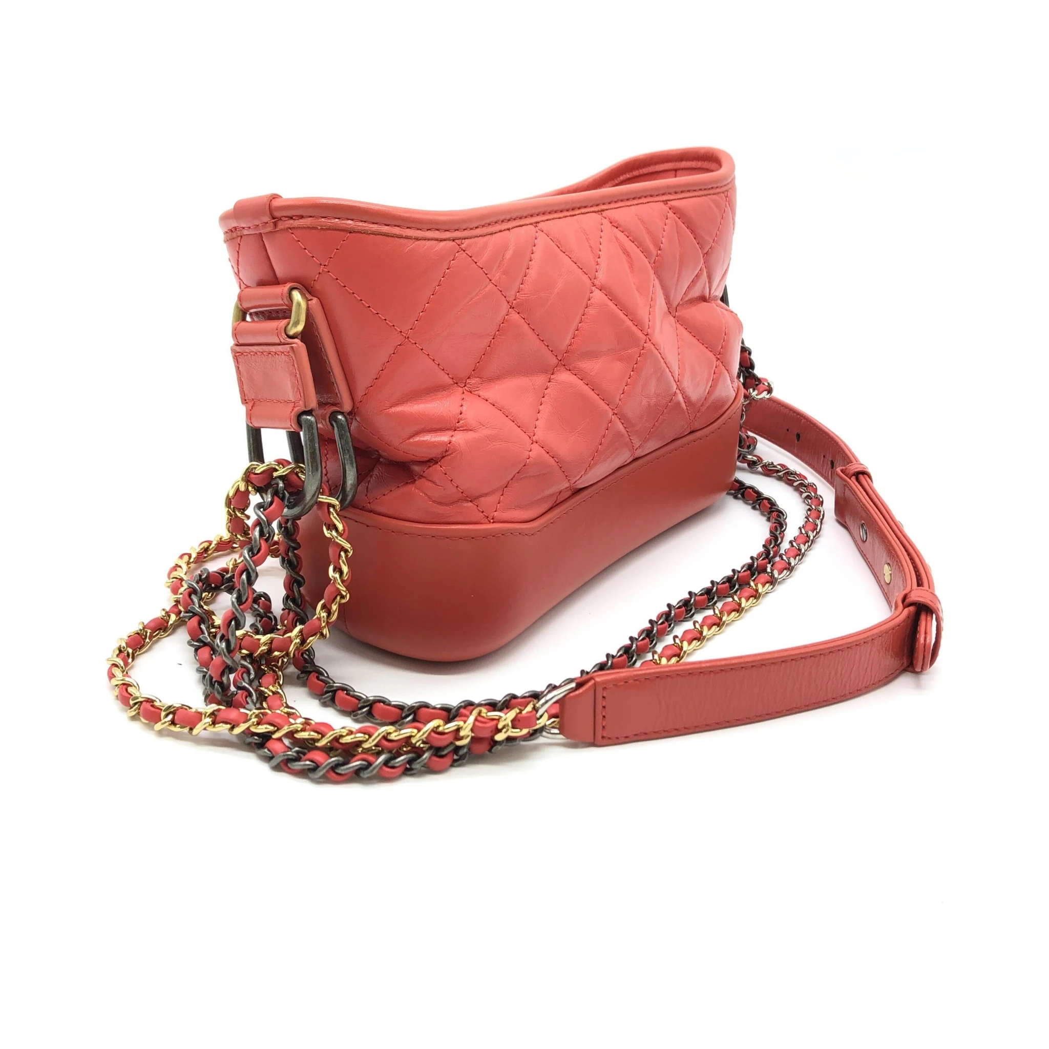 Red Gabriel Chain Shoulder Bag