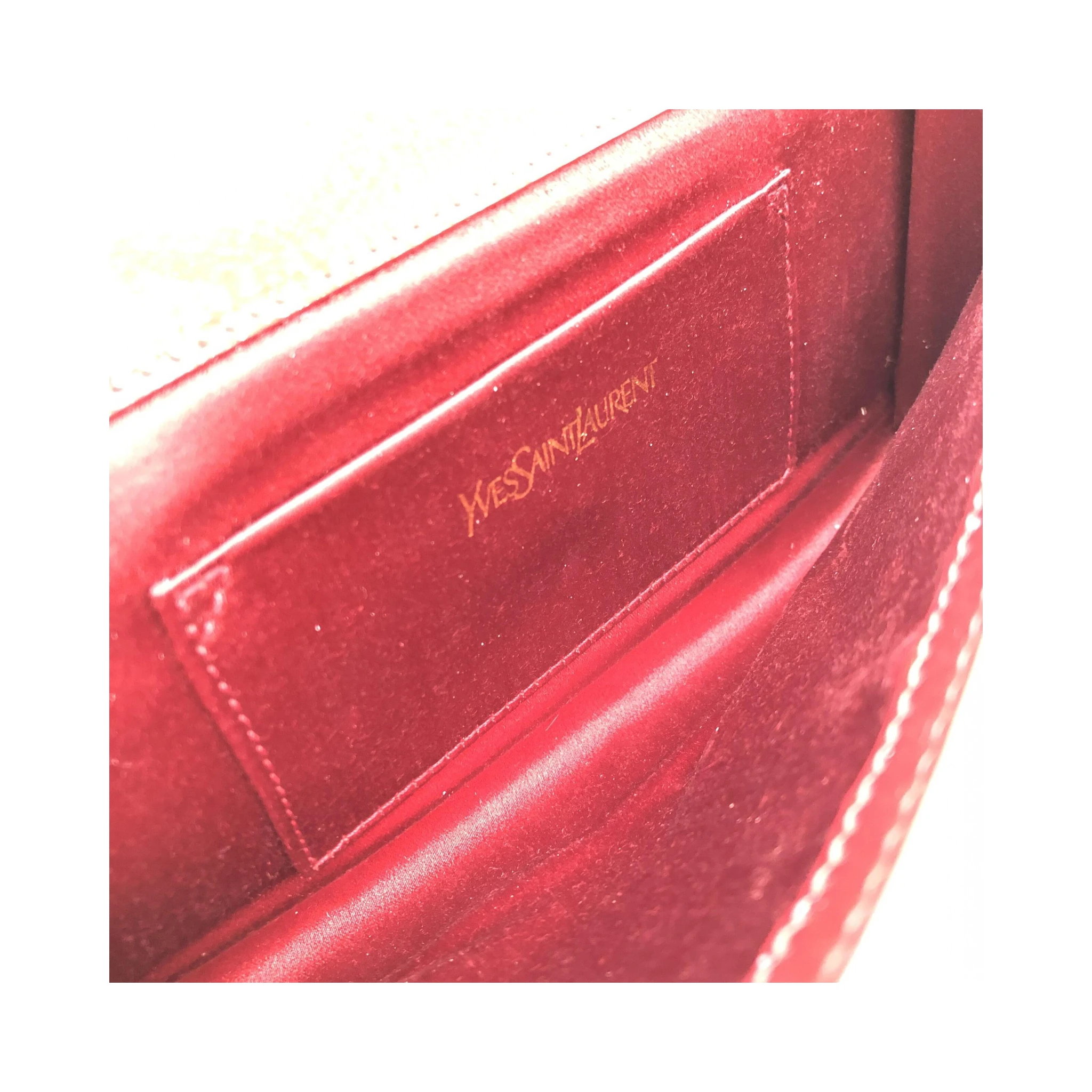 Red Patent Leather Clutch Bag