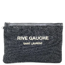 Rive Gauche Zipped Pouch In Black
