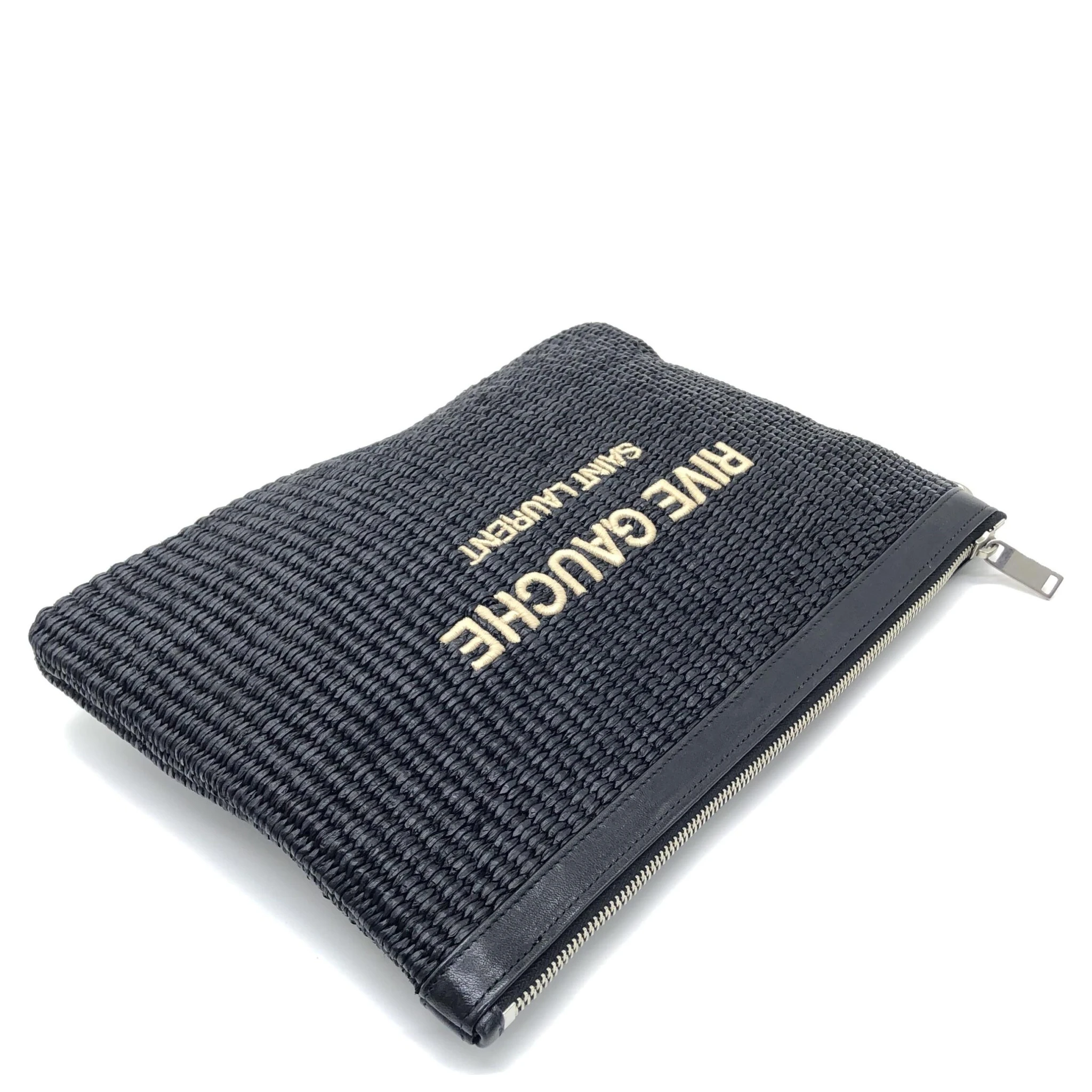 Rive Gauche Zipped Pouch In Black