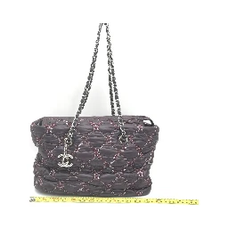 Paris-Byzance Chain Shoulder Bag Purple Nylon