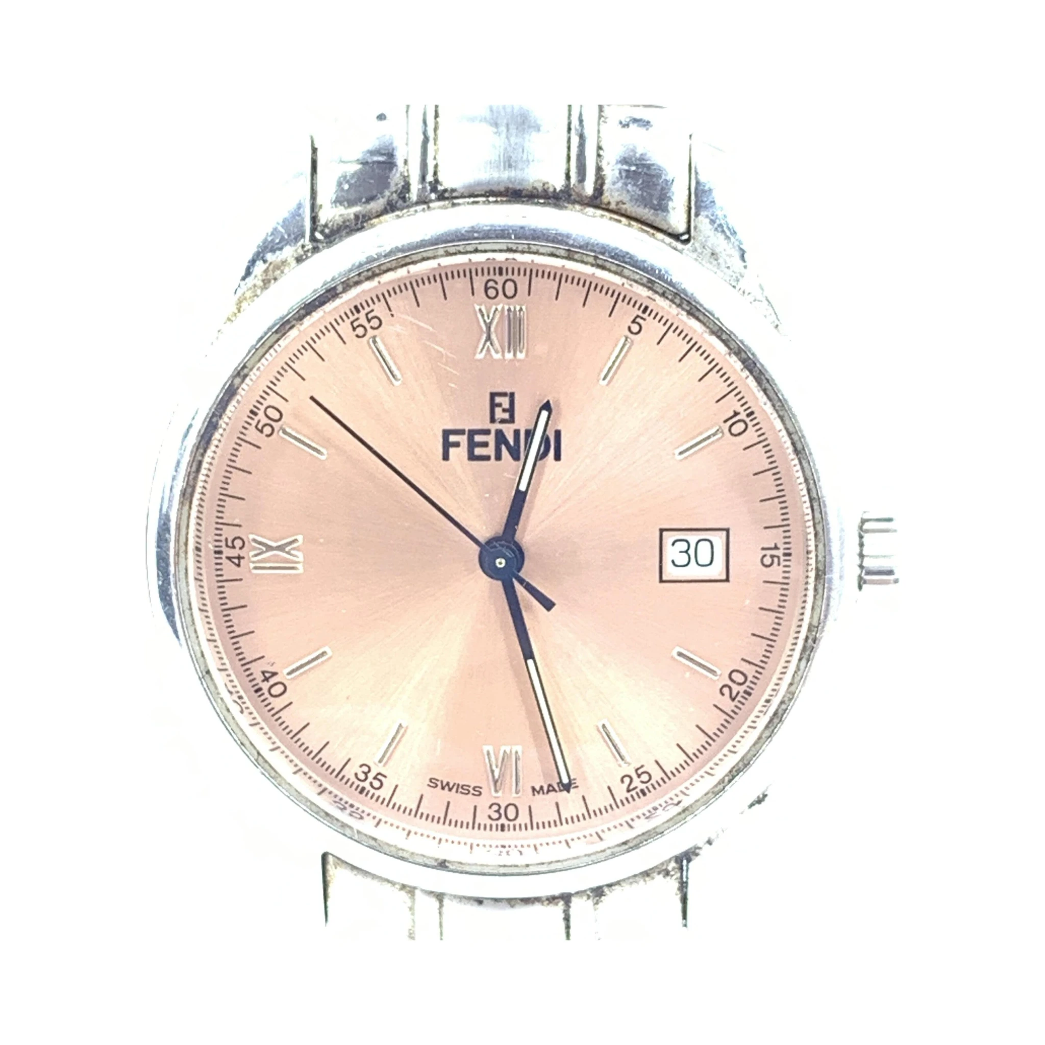 Pink Champagne Dial Quartz Watch, Stainless Steel
