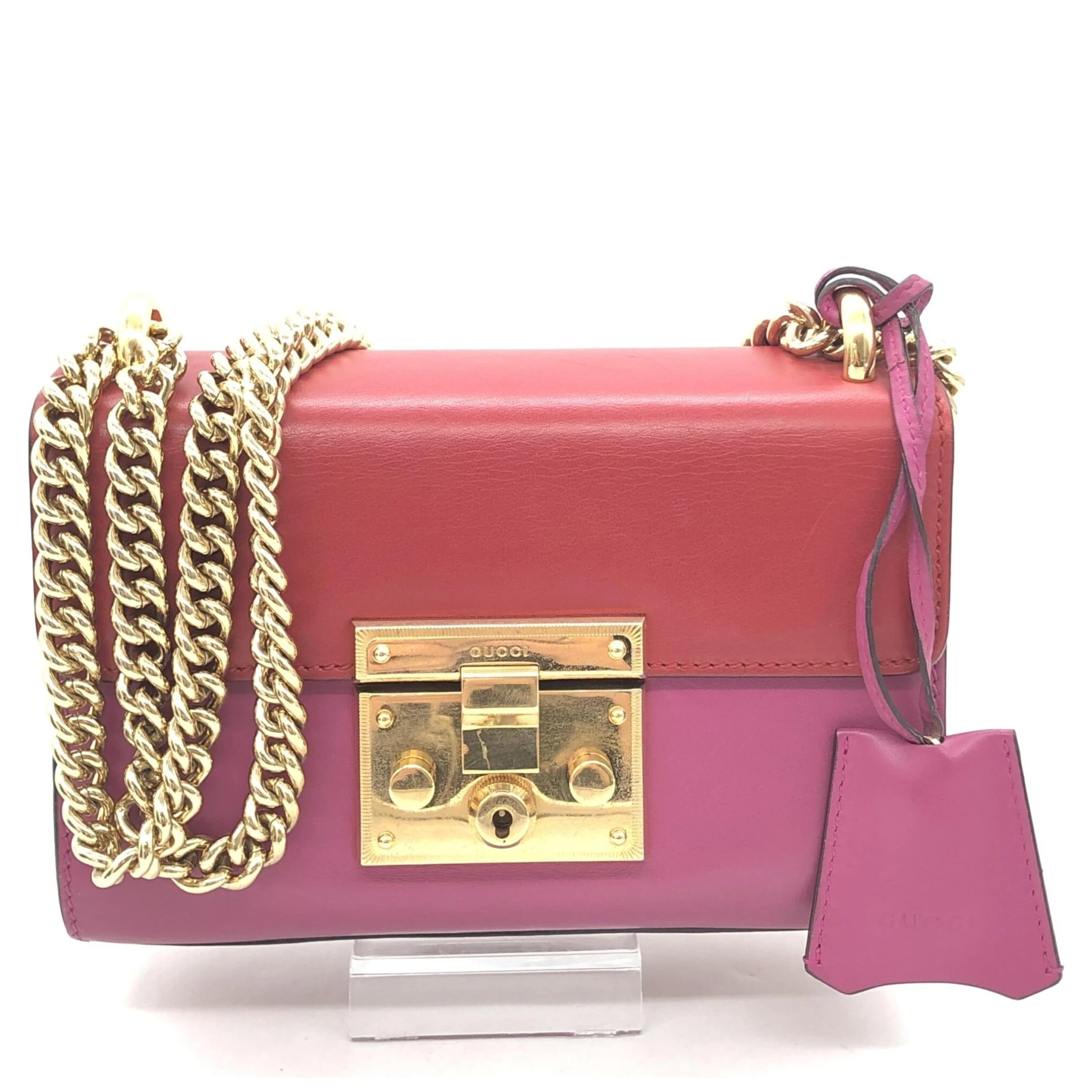 Padlock Crossbody Shoulder Bag In Pink