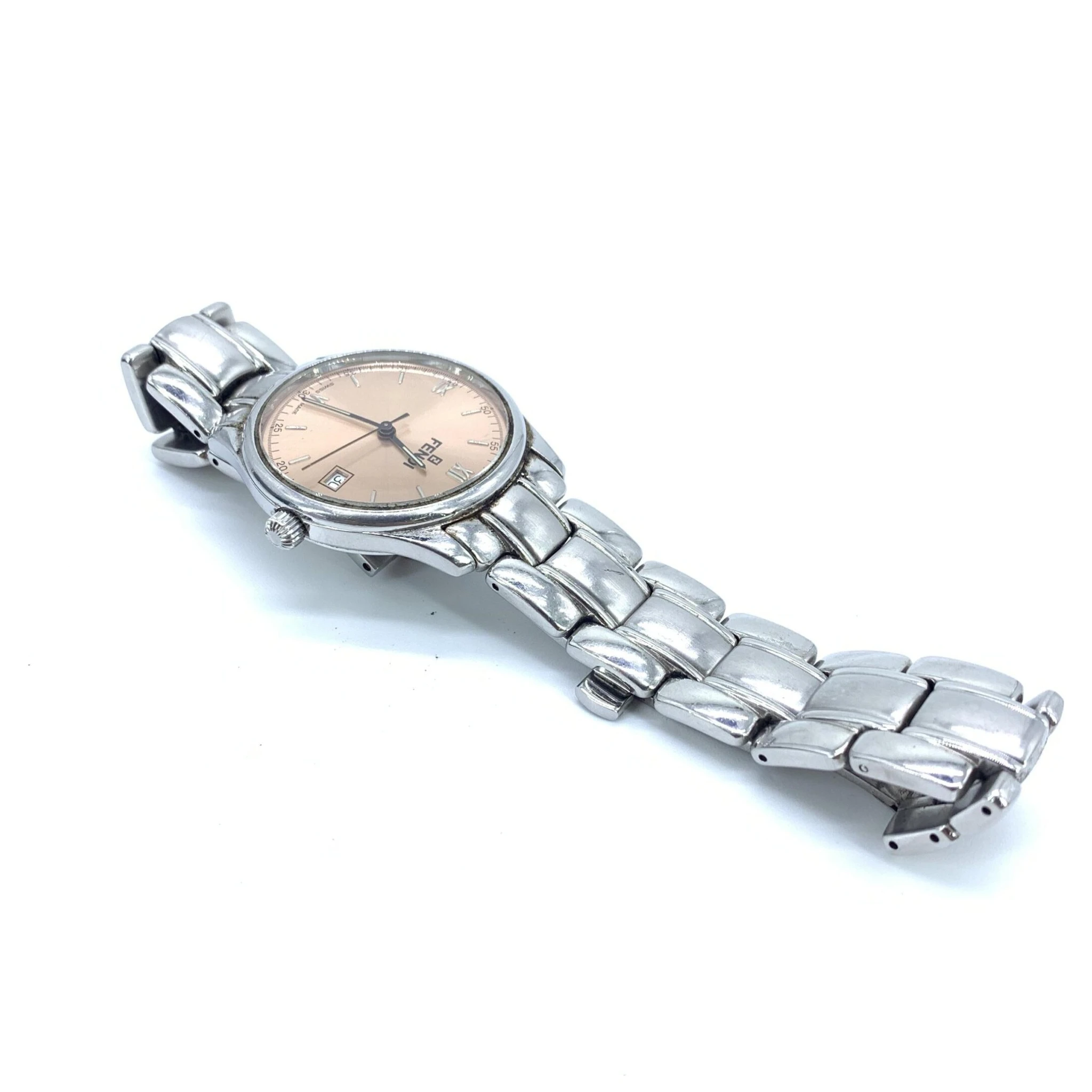 Pink Champagne Dial Quartz Watch, Stainless Steel