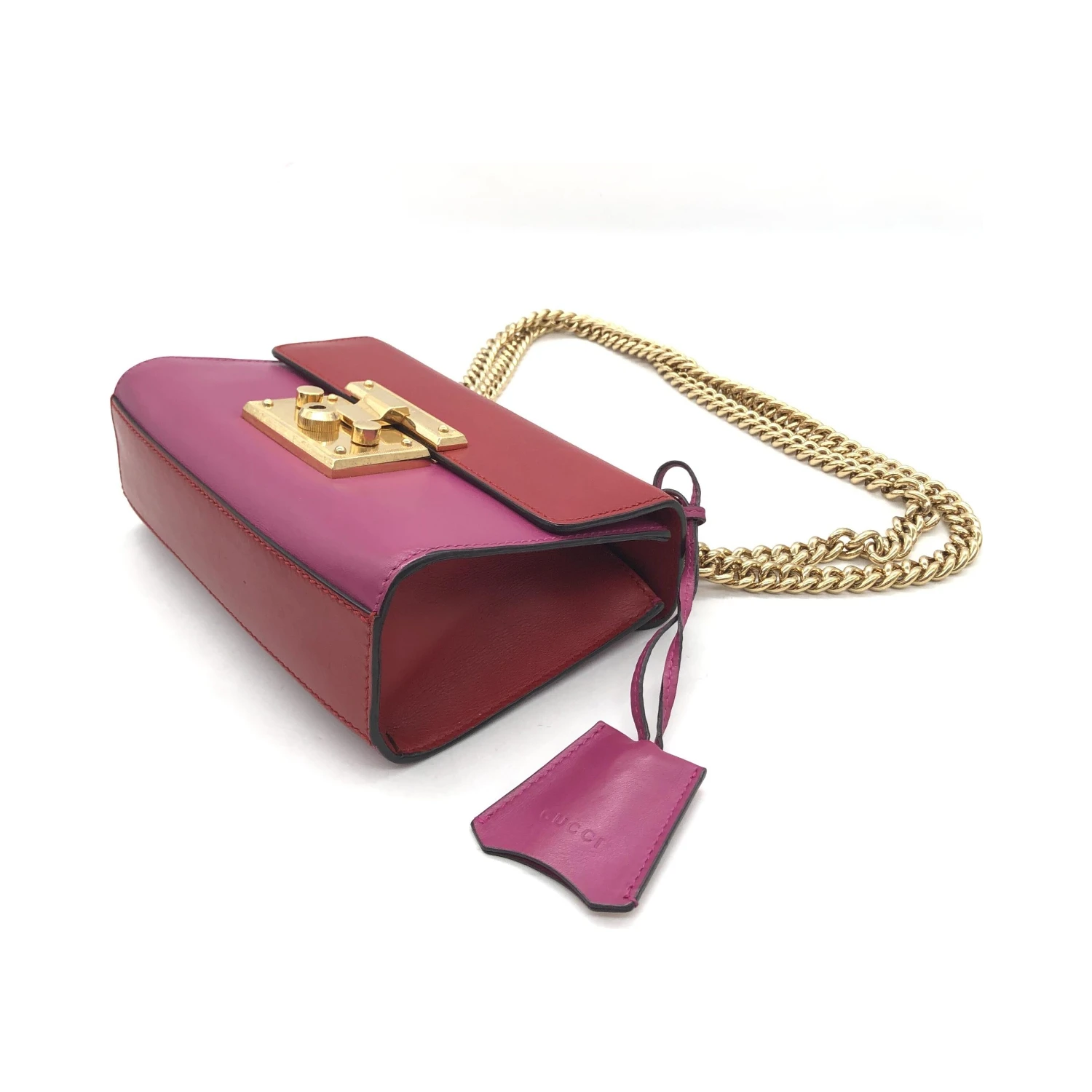 Padlock Crossbody Shoulder Bag In Pink