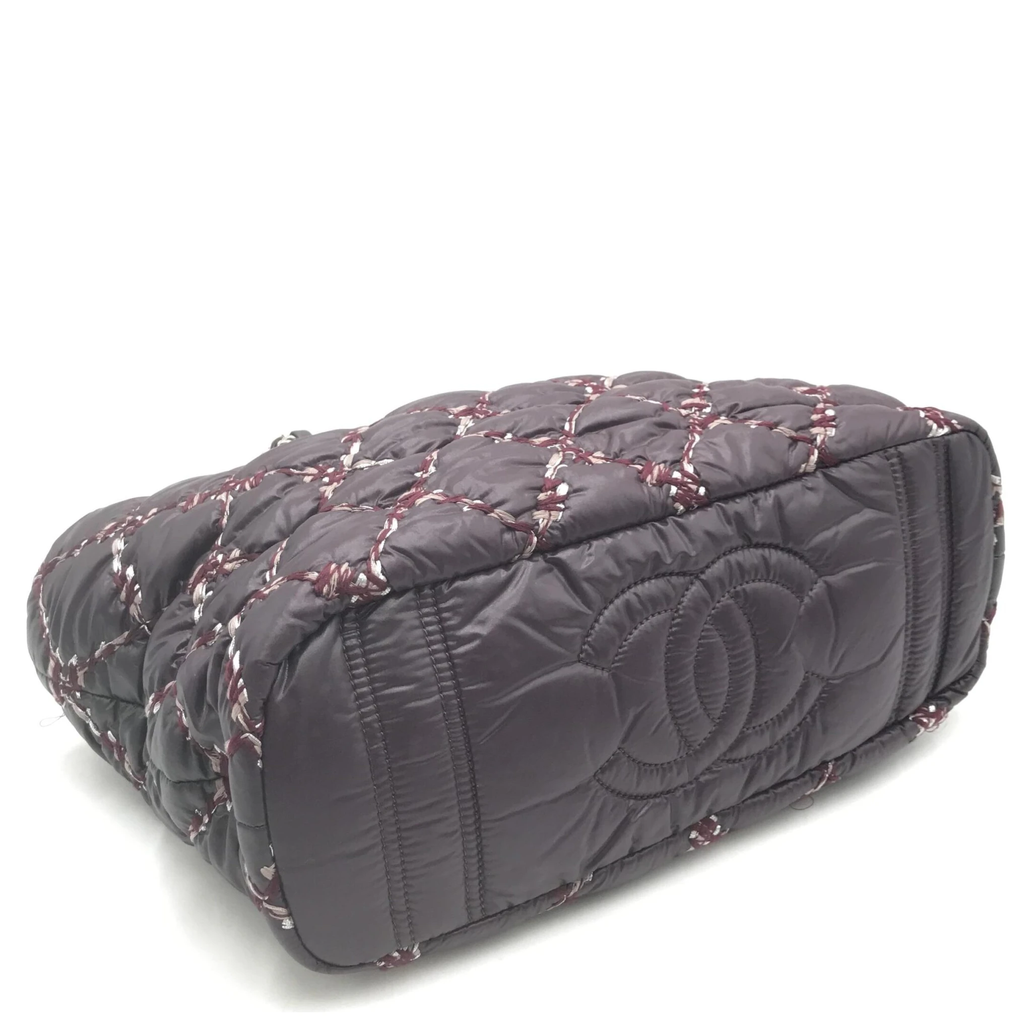 Paris-Byzance Chain Shoulder Bag Purple Nylon