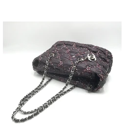Paris-Byzance Chain Shoulder Bag Purple Nylon