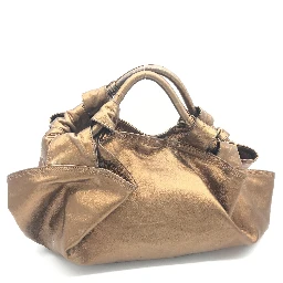 Metallic Bronze Nappa Aire Beige Shoulder Bag