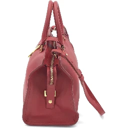 Leather Handbag With Y Logo