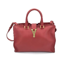 Leather Handbag With Y Logo