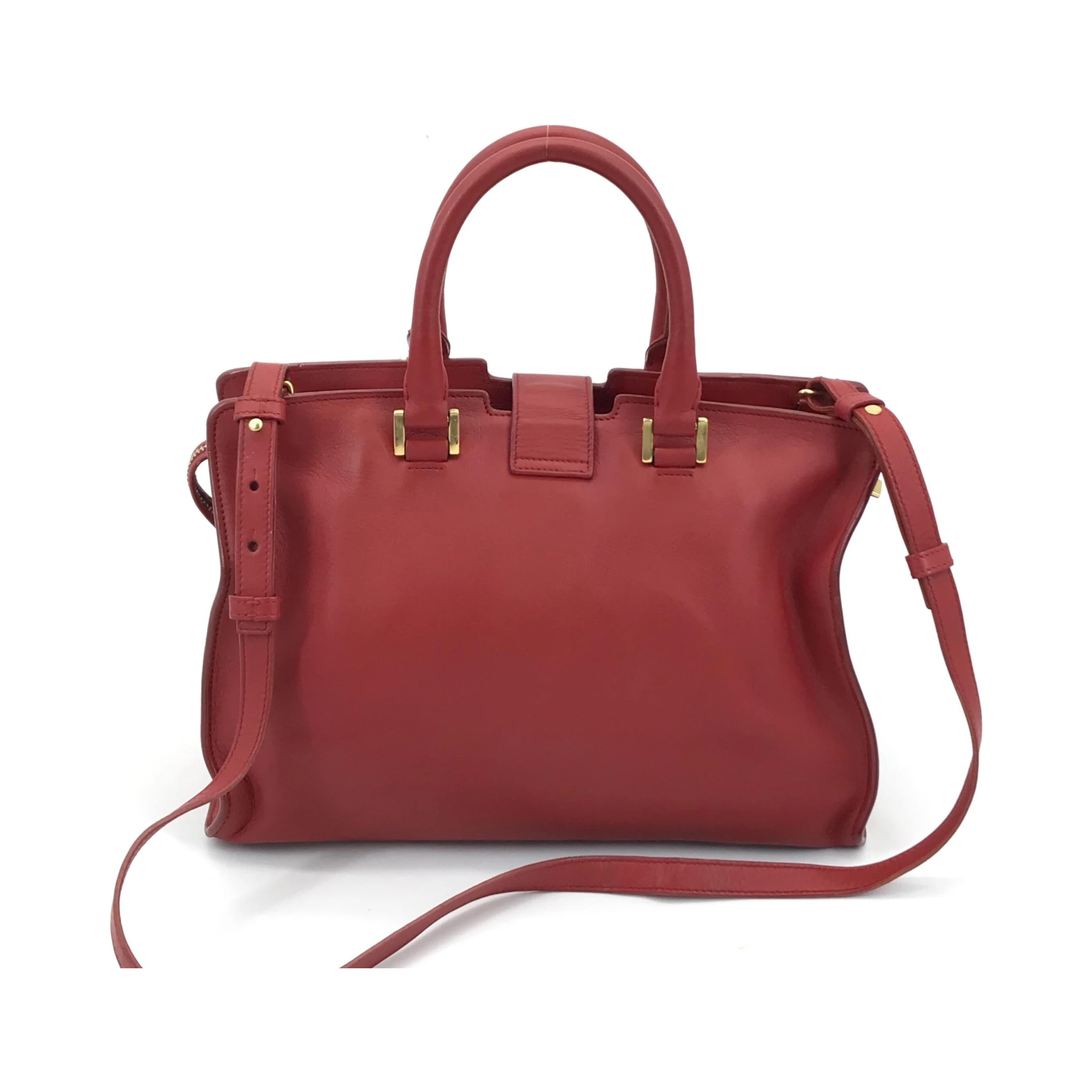 Leather Handbag With Y Logo