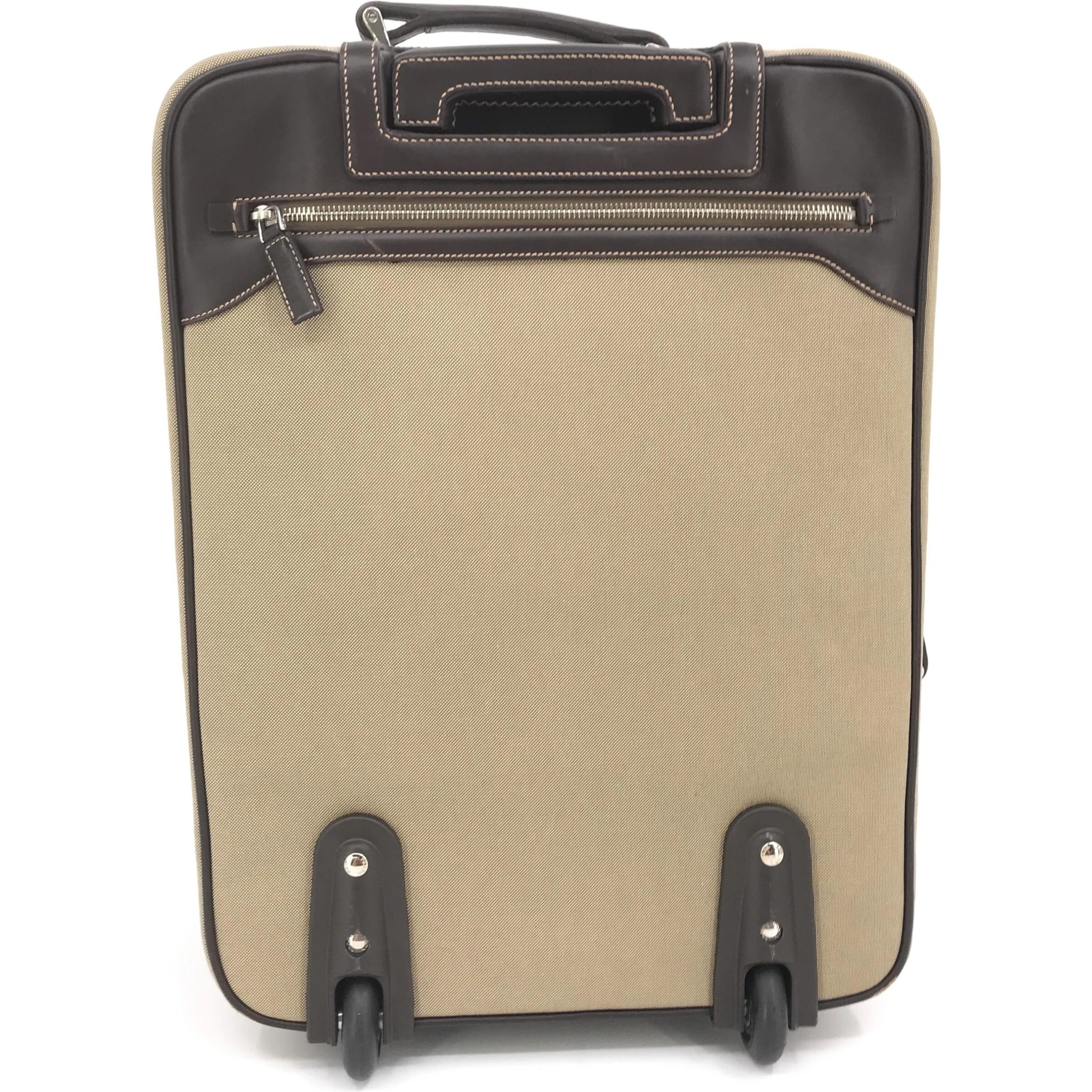 Jacquard Canvas Leather Suitcase