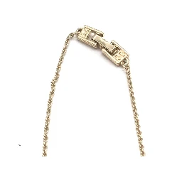 Gold Tone Bow Pendant Chain Necklace
