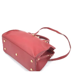 Leather Handbag With Y Logo