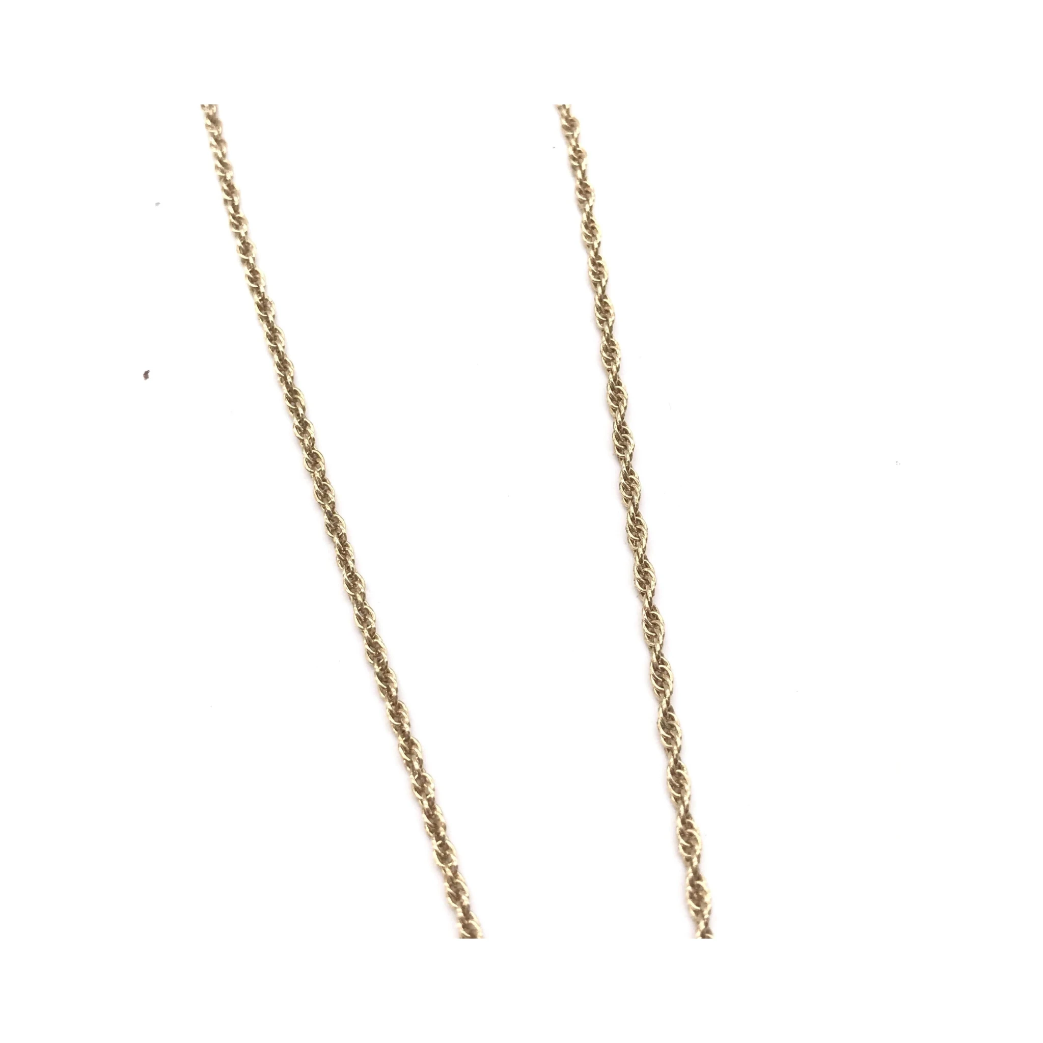 Gold Tone Bow Pendant Chain Necklace