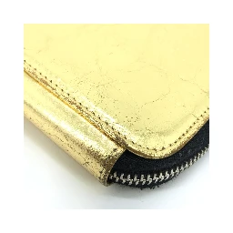 Gold Tone Votez Coco Zip Clutch