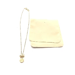 Gold Tone Bow Pendant Chain Necklace