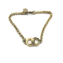 Gold Plated Chain Bracelet With Logo Charm
