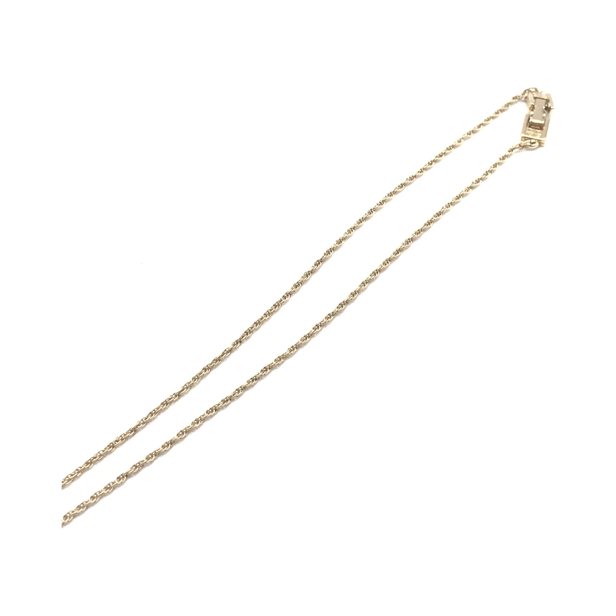 Gold Tone Bow Pendant Chain Necklace