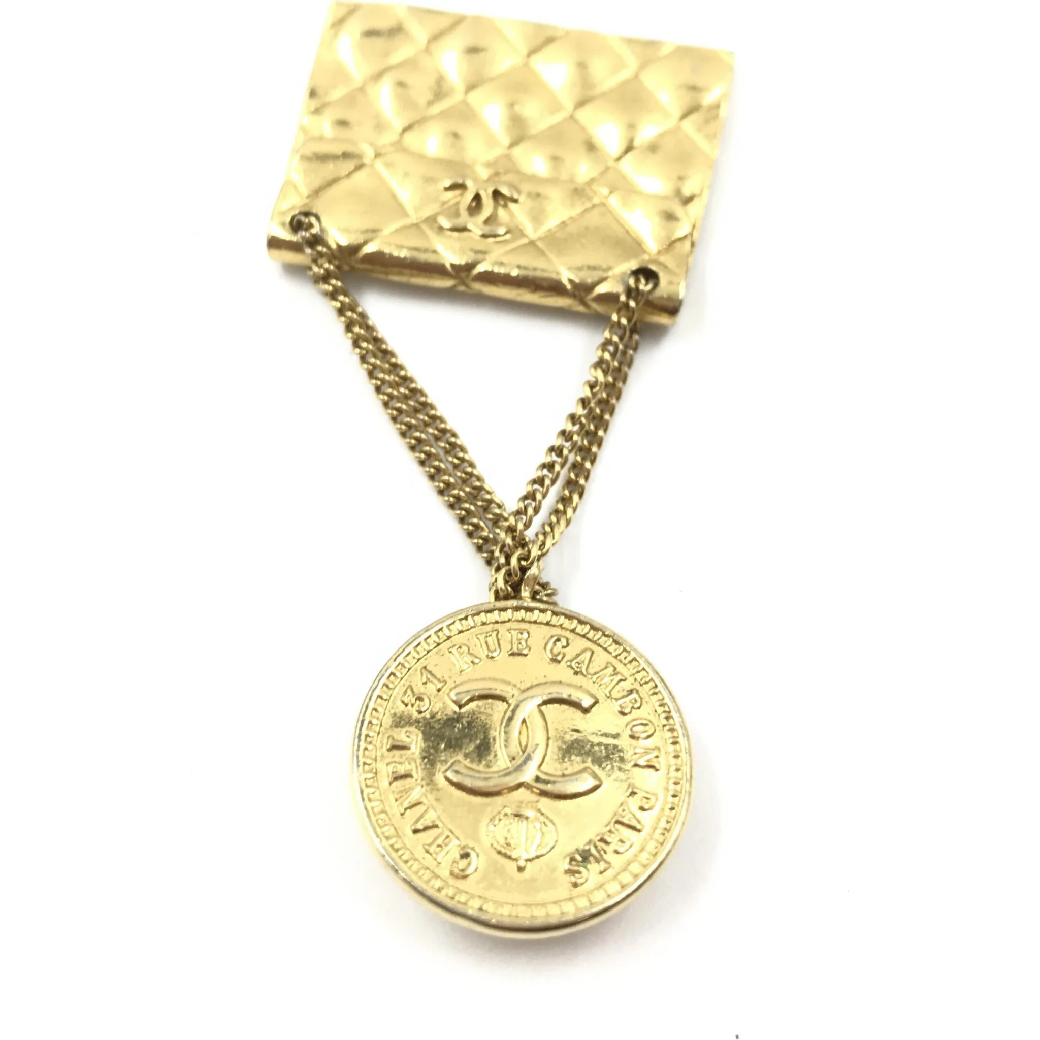 Gold Plated Bag Motif Brooch