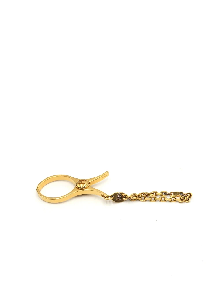 Gold Metal Glove Holder Keychain
