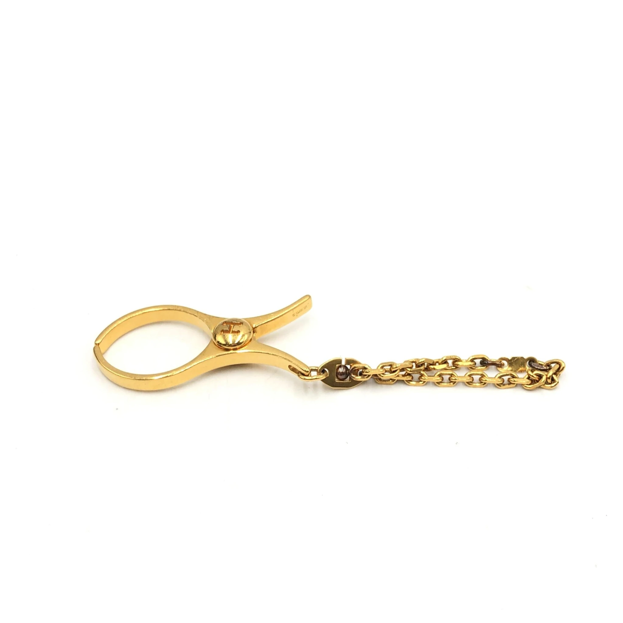 Gold Metal Glove Holder Keychain