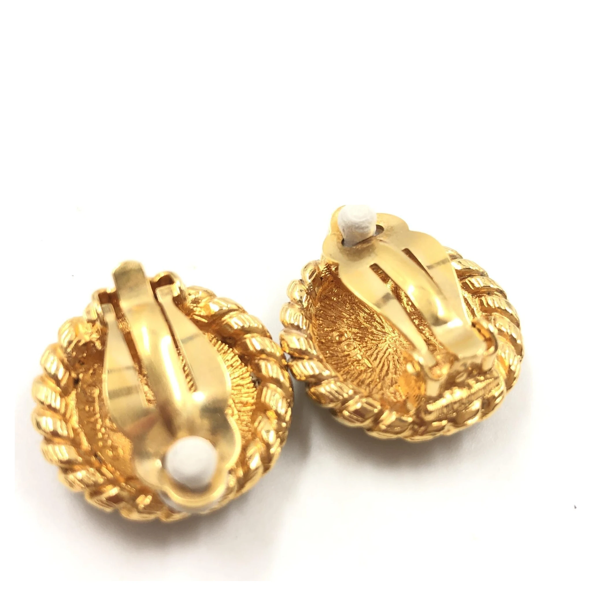 Gold Plated CC Clip On Earrings