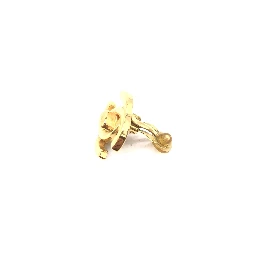 Gold PLated CC Turnlock Clip-On Earrings