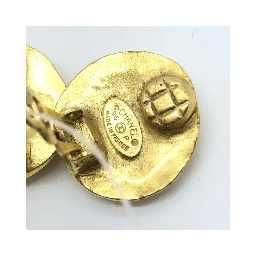 Gold Tone CC Clip-On Earrings