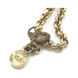 Gold Plated Chain Bracelet With Logo Charm
