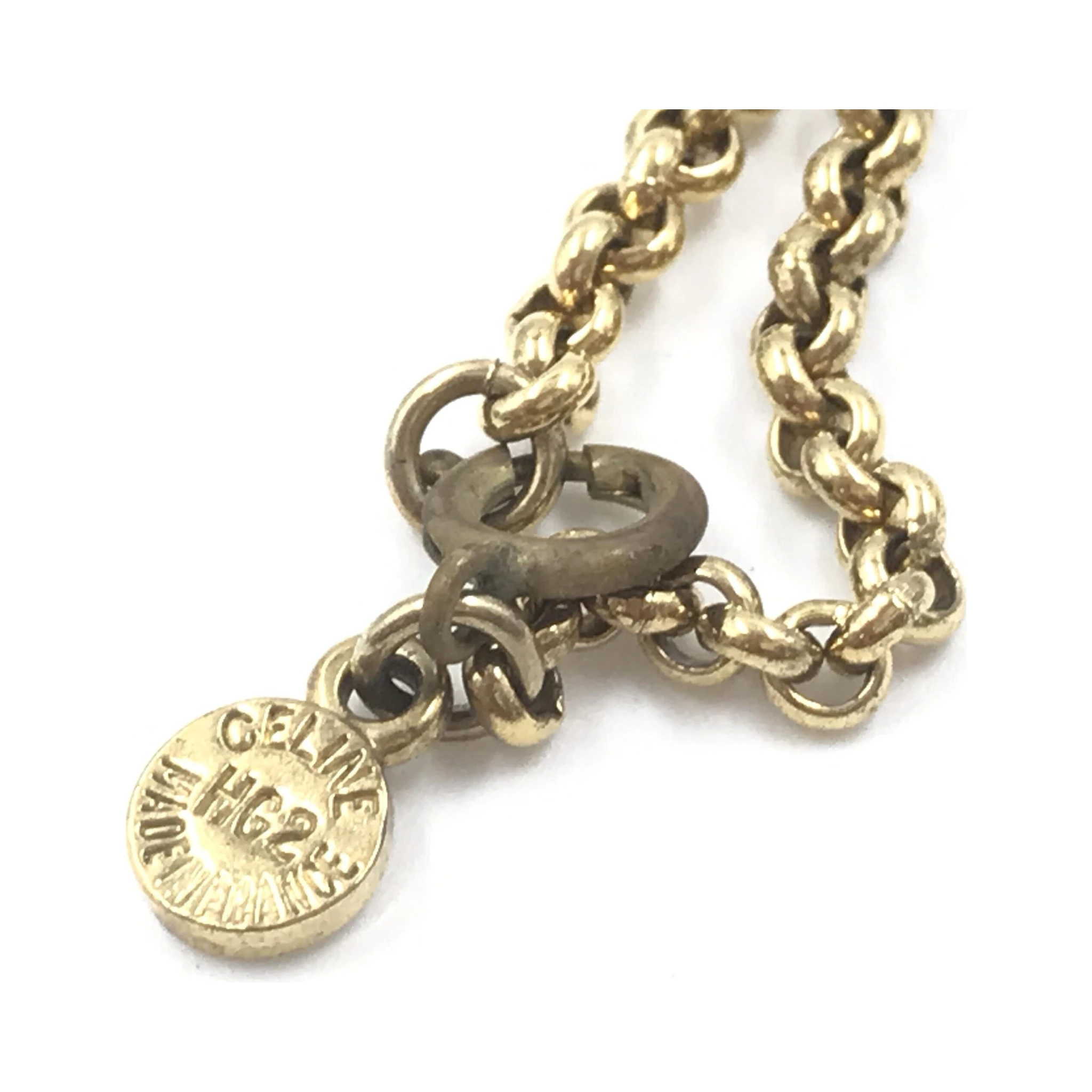 Gold Plated Chain Bracelet With Logo Charm