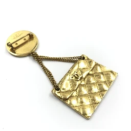 Gold Plated Bag Motif Brooch