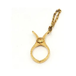 Gold Metal Glove Holder Keychain