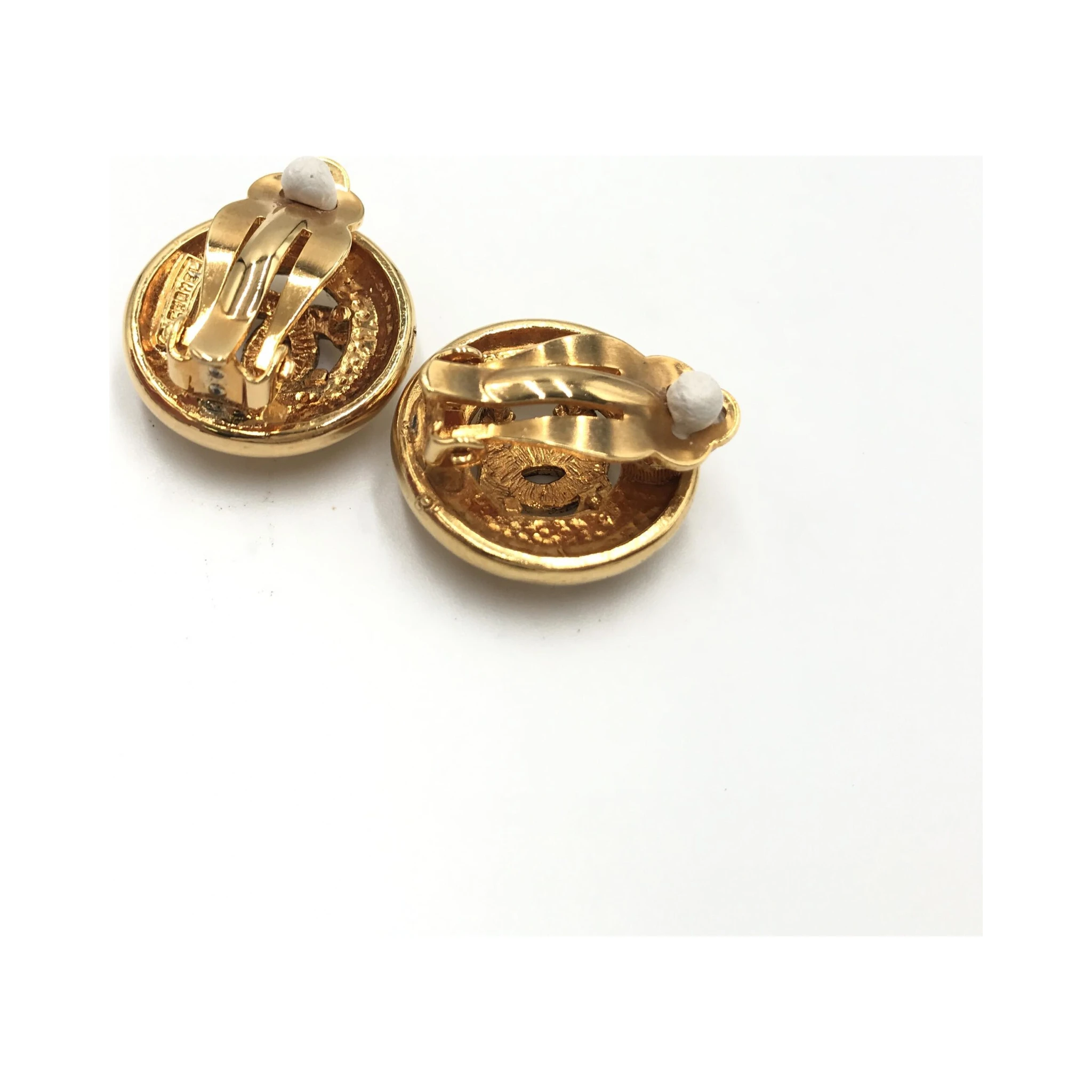 Gold Plated CC Clip-On Earrings