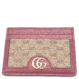 GG Supreme Card Case In Burgundy