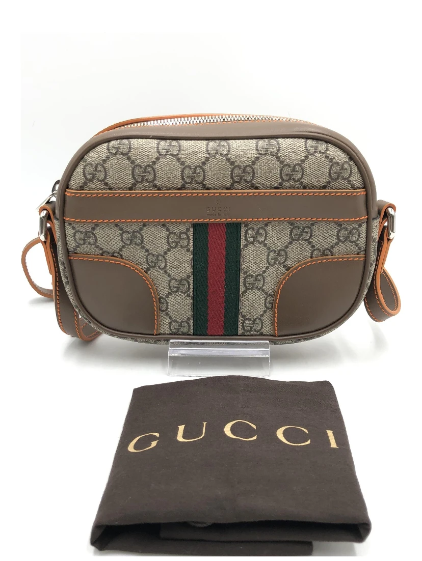 GG Supreme Sherry Shoulder Bag Brown