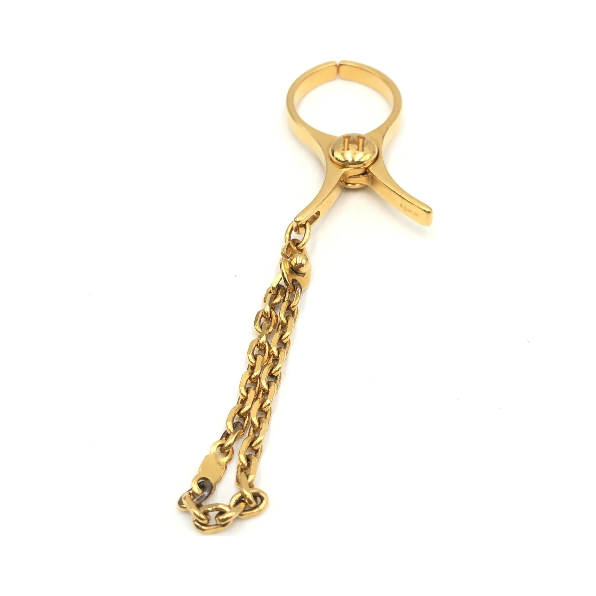 Gold Metal Glove Holder Keychain