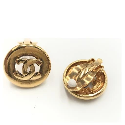 Gold Plated CC Clip-On Earrings