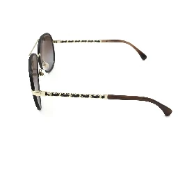 Gold And Black Polarized Aviator Sunglasses