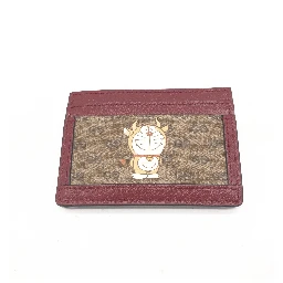 GG Supreme Card Case In Burgundy
