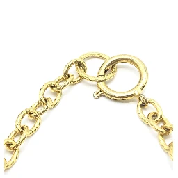 Gold Plated Chain Necklace With Bow Charms