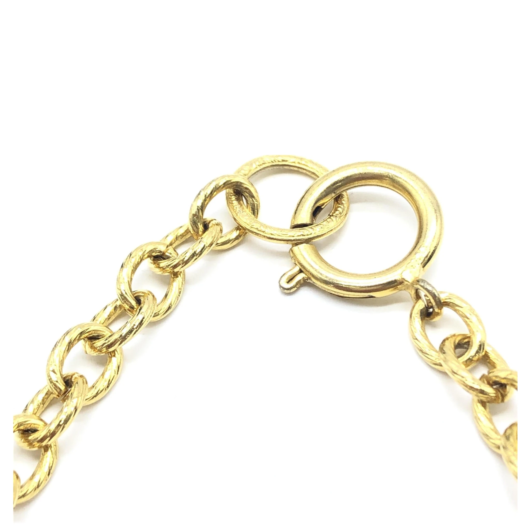 Gold Plated Chain Necklace With Bow Charms