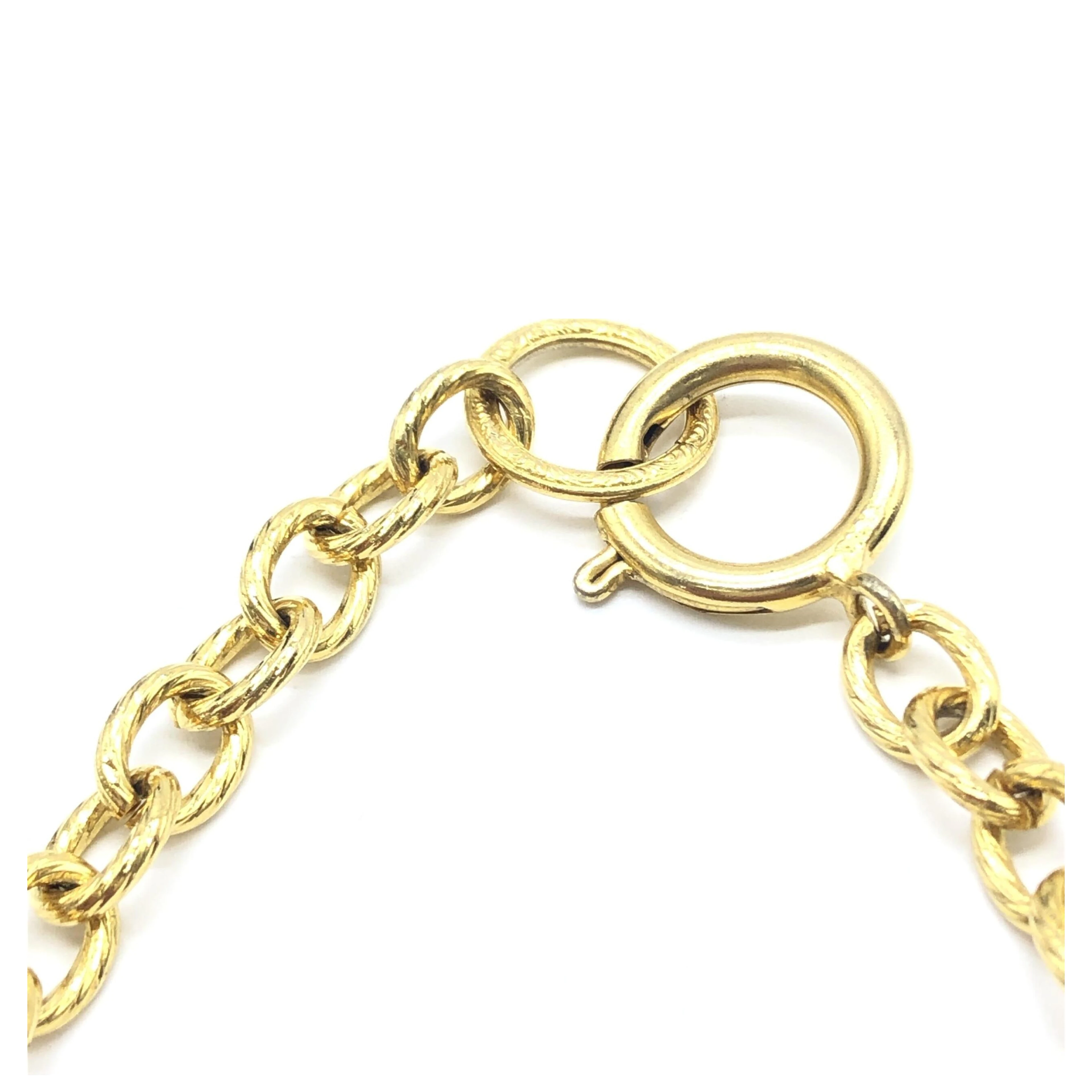 Gold Plated Chain Necklace With Bow Charms
