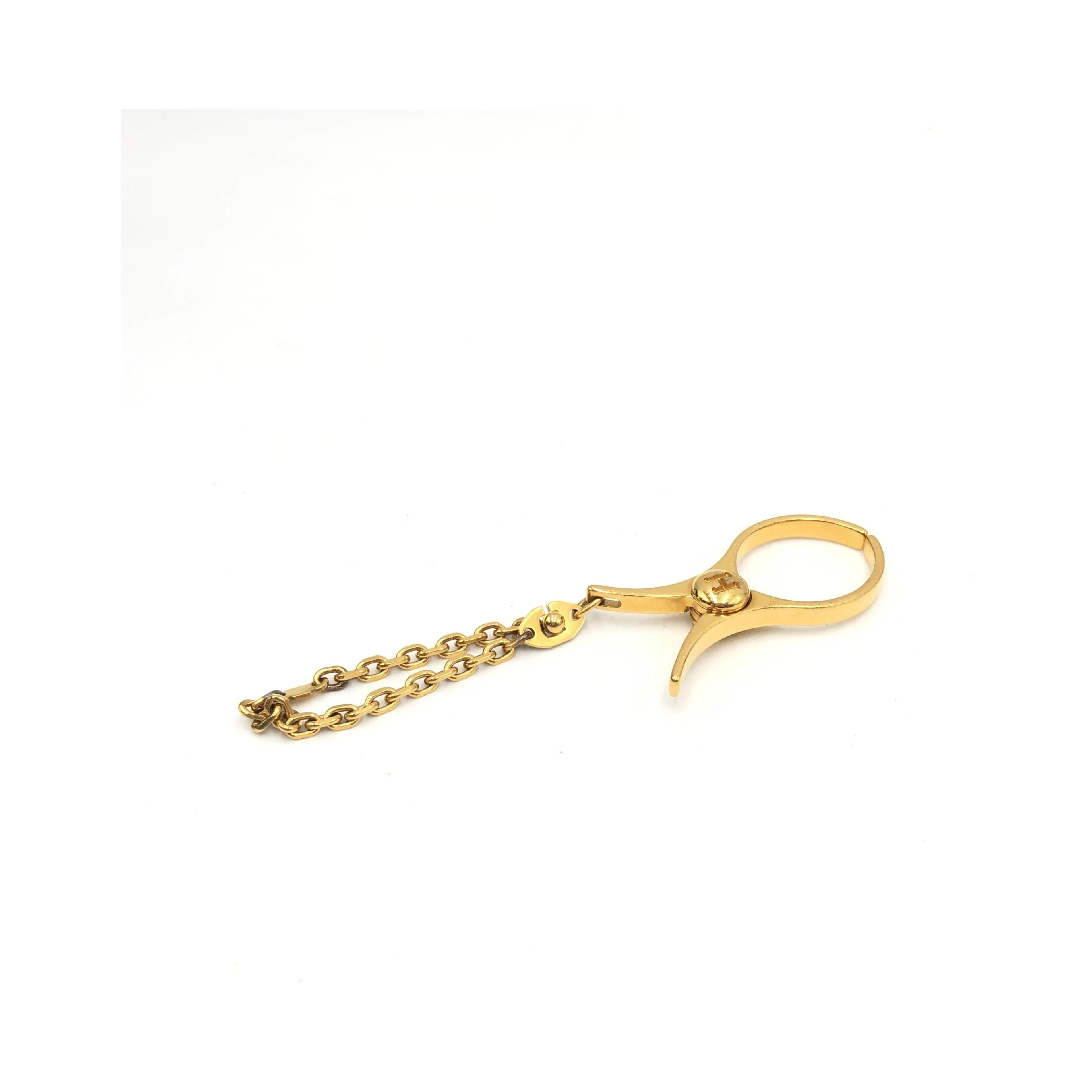 Gold Metal Glove Holder Keychain