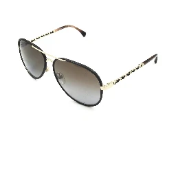 Gold And Black Polarized Aviator Sunglasses