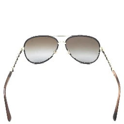 Gold And Black Polarized Aviator Sunglasses