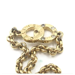 Gold Plated Chain Bracelet With Logo Charm