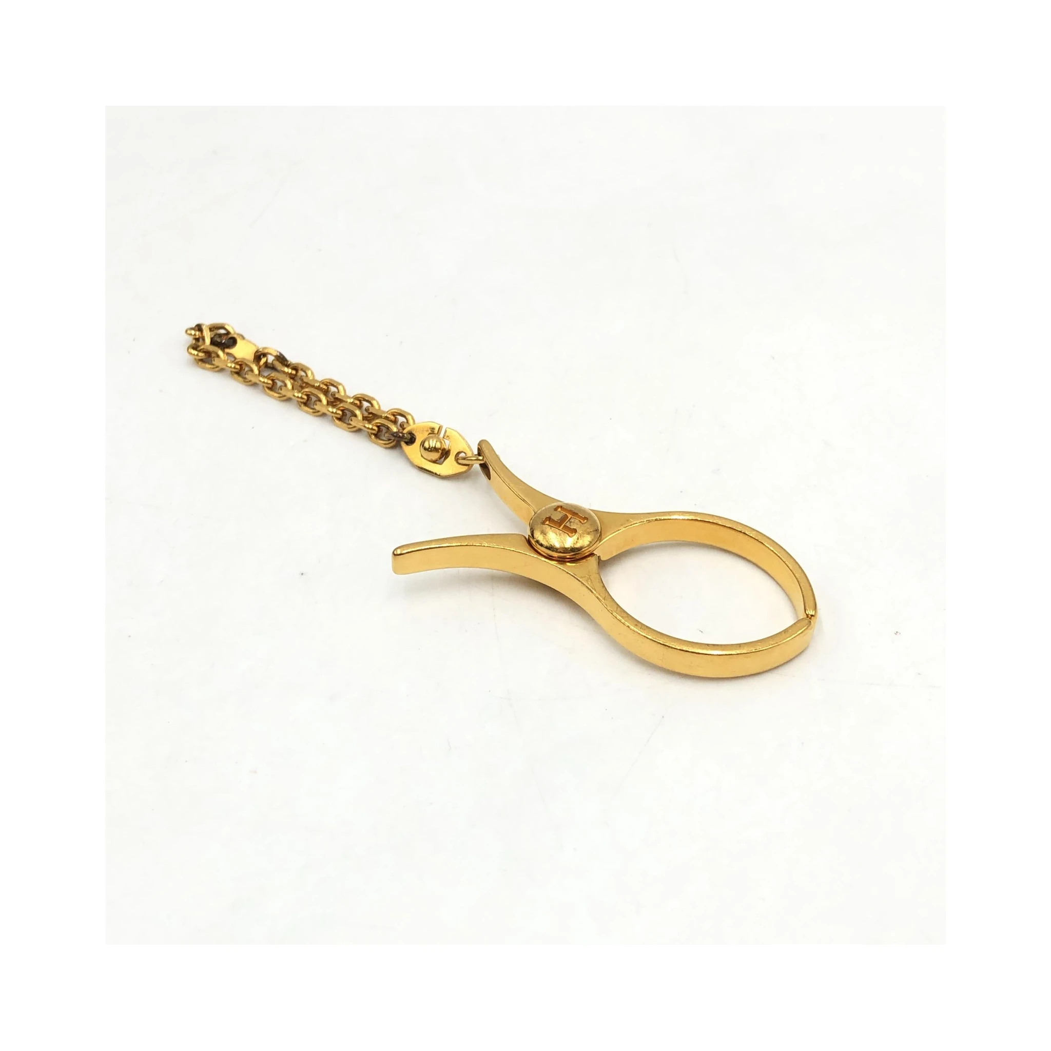 Gold Metal Glove Holder Keychain