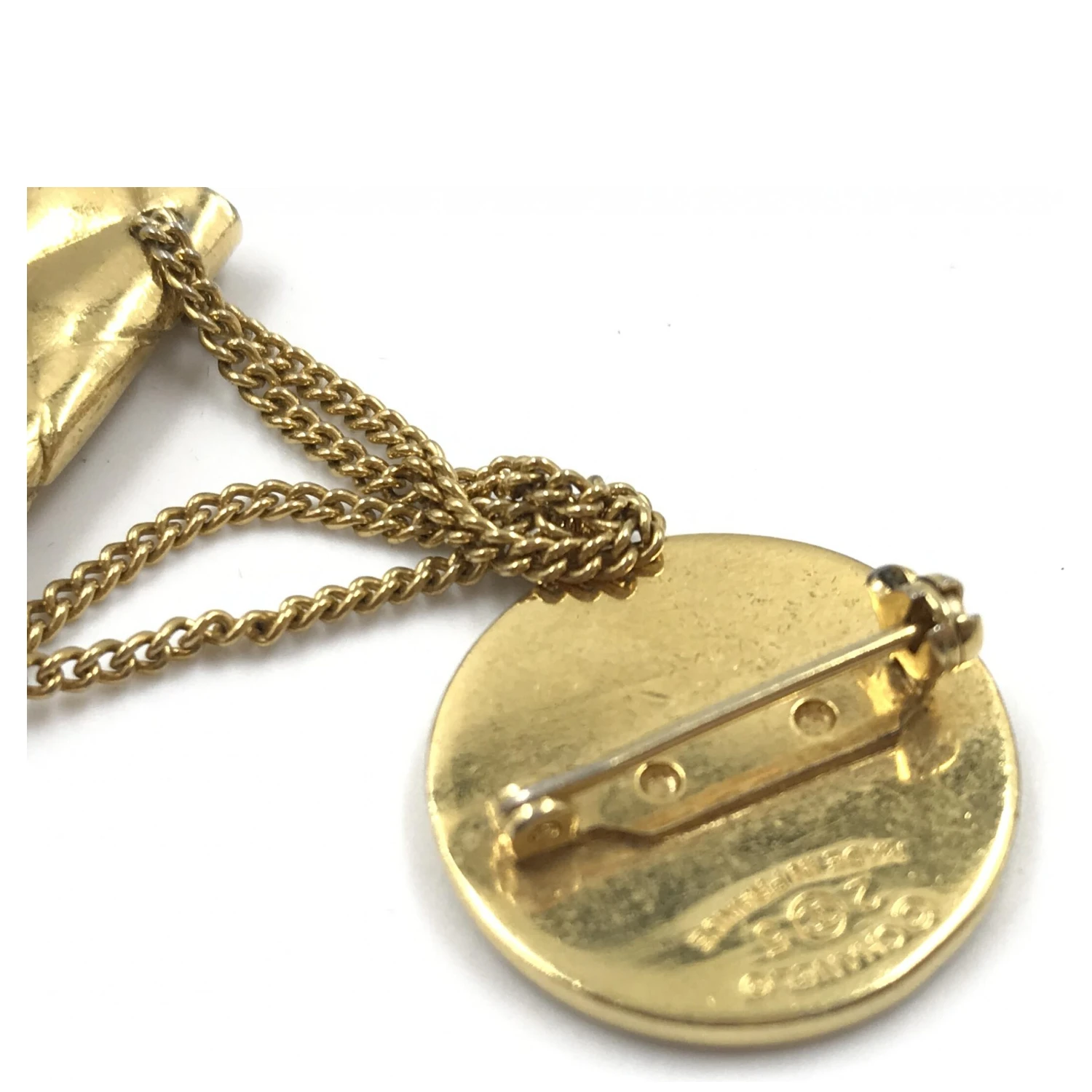 Gold Plated Bag Motif Brooch